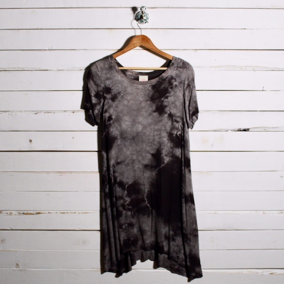 SOLD Freeloader Black & Grey Shirt Dress - Picture 1 of 5